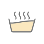 温水完備の器材洗い場