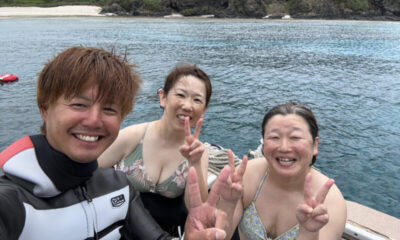 台風の前！慶良間！！